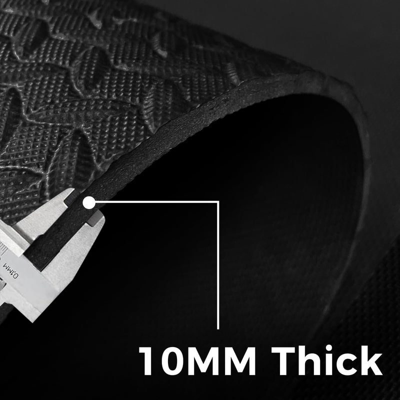BierBear 4x6ft Gym Floor Mat 10mm Thick - Large TPE/NPE Foam Workout Mat for Home Gym, Garage Floor, Yoga & Exercise - Non-Slip Eco-Friendly Fitness Mat (Black) - Image 5